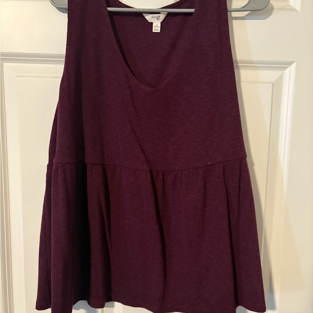 Women's Purple peplum tank